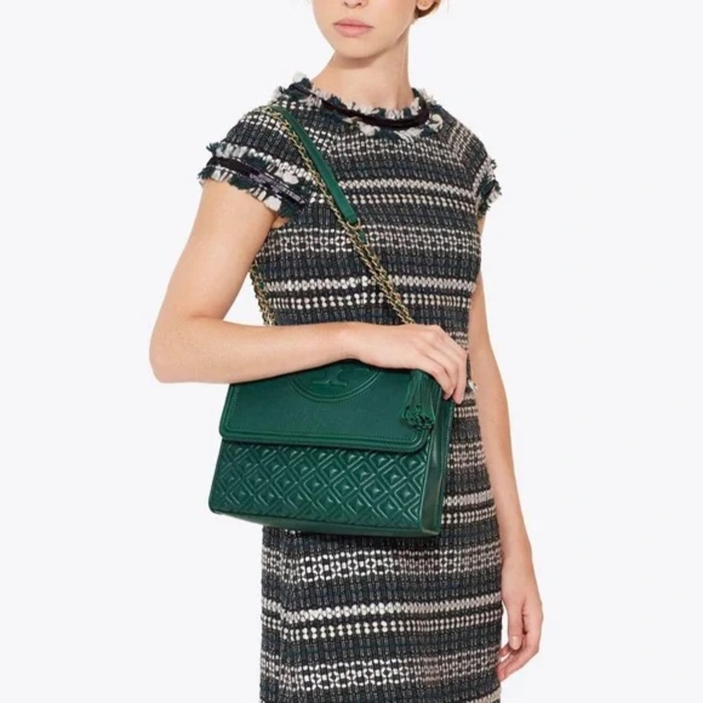 Tory Burch Fleming Convertible Shoulder Bag Green